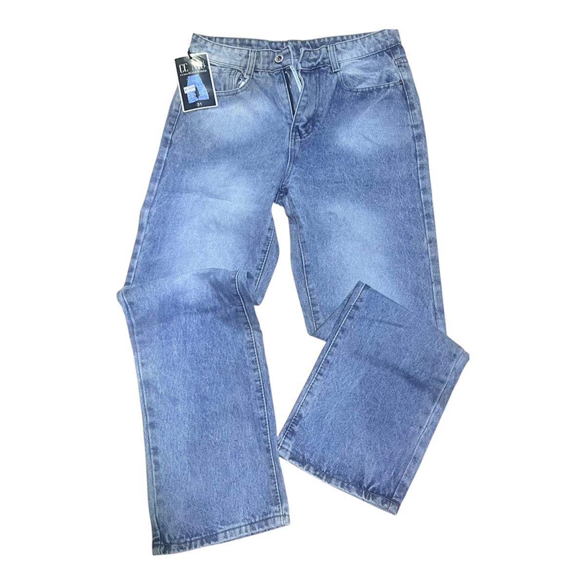 Jean baggy bleu clair délavé