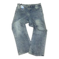 Jean baggy gris délavé uni