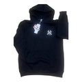 Hoodie noir avec petit logo blanc NY sur la poitrine